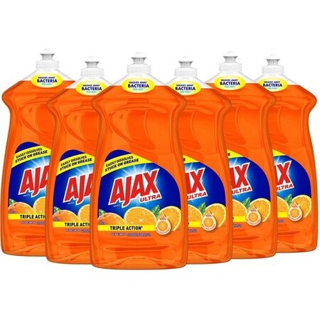 Ajax Liquid Dish Detergent, Antibacterial, 52 oz, Orange, 6PK CPC149860CT